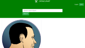 openclipart圖庫：Man's Head Profile