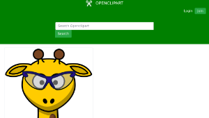 openclipart圖庫：Giraffe Cyclist縮圖