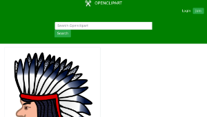 openclipart圖庫：native american - coloured縮圖