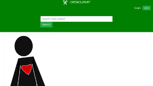 openclipart圖庫：Person-With Heart縮圖