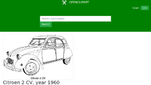 openclipart圖庫：Citroen 2 CV, year 1960
