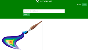openclipart圖庫：Artists Brush And Rainbow Paint
