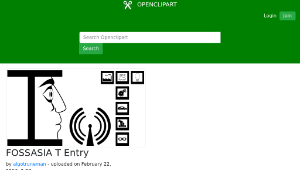 openclipart圖庫：FOSSASIA T Entry
