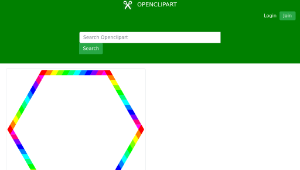 openclipart圖庫：Rainbow Hexagon Ring