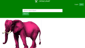openclipart圖庫：Pink elephant-資源代表圖