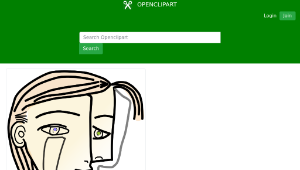 openclipart圖庫：Cubist Woman Head