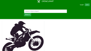 openclipart圖庫：Motorbike Enduro Silhouette-資源代表圖
