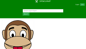 openclipart圖庫：Monkey Emoji - Tongue out縮圖