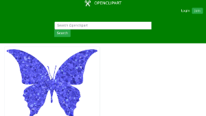 openclipart圖庫：Sapphire Butterfly Silhouette 6