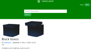openclipart圖庫：Black boxes