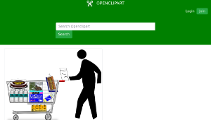 openclipart圖庫：Pedestrian Shopping