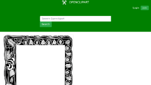 openclipart圖庫：Floral frame 4