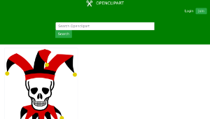 openclipart圖庫：Skull Marotte