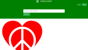 openclipart圖庫：Red Peace Heart縮圖