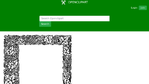 openclipart圖庫：Grapevine Frame縮圖