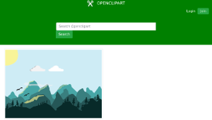openclipart圖庫：Flat Shaded Mountains Scene