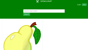 openclipart圖庫：pear - coloured-資源代表圖