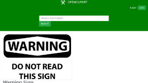 openclipart圖庫：Warning Sign-資源代表圖