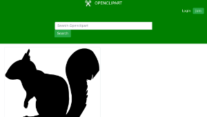 openclipart圖庫：Squirrel Silhouette 2