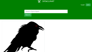 openclipart圖庫：Crow Silhouette縮圖