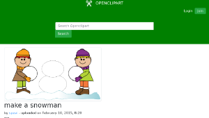 openclipart圖庫：make a snowman縮圖
