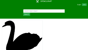 openclipart圖庫：Swan Silhouette 2縮圖