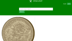 openclipart圖庫：Old Dragon Coin
