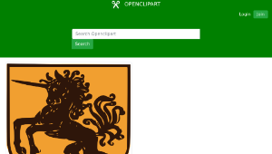 openclipart圖庫：Wild Unicorn Shield