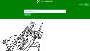 openclipart圖庫：Knight on horseback 2-資源代表圖