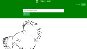 openclipart圖庫：Koala (line art)縮圖