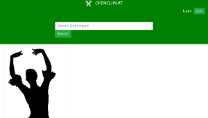 openclipart圖庫：Arms Raised Ballerina Silhouette Without Tiara-資源代表圖