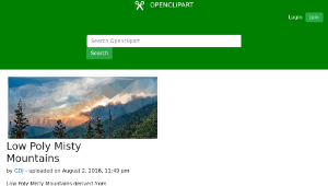 openclipart圖庫：Low Poly Misty Mountains-資源代表圖
