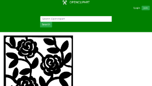 openclipart圖庫：Floral Frame Design Silhouette-資源代表圖