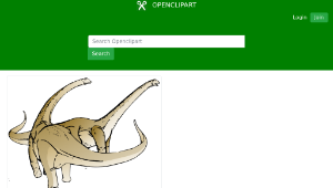 openclipart圖庫：Alamosaurus dinosaur-資源代表圖