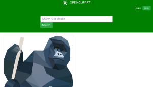 openclipart圖庫：Low Poly Gorilla-資源代表圖