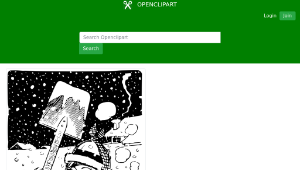 openclipart圖庫：Man Shoveling Snow