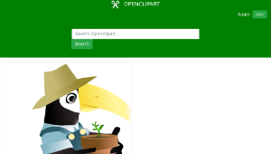 openclipart圖庫：Toucan in the garden