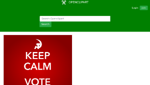 openclipart圖庫：KEEP CALM AND VOTE COMMUNIST-資源代表圖
