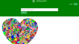 openclipart圖庫：Modern Art Heart縮圖