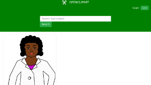 openclipart圖庫：Scientist holding a pencil縮圖