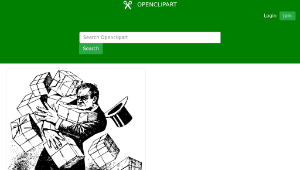 openclipart圖庫：Too Many Boxes for a Man