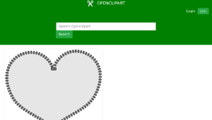openclipart圖庫：Unzip my heart
