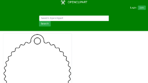 openclipart圖庫：Scalloped Christmas ornament