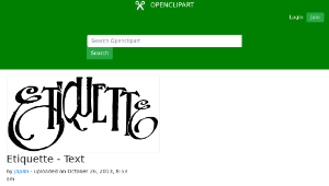 openclipart圖庫：Etiquette - Text-資源代表圖