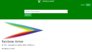 openclipart圖庫：Rainbow Arrow-資源代表圖