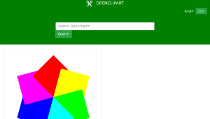 openclipart圖庫：6 squares hexagram
