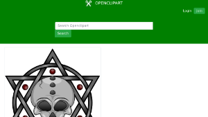 openclipart圖庫：Estrella Hexagrama y Calavera