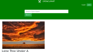 openclipart圖庫：Lone Tree Under A Scorched Sky