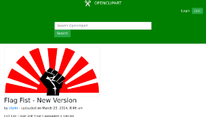 openclipart圖庫：Flag Fist - New Version