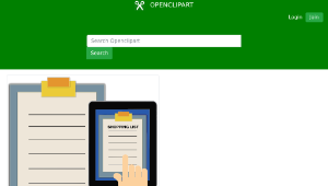openclipart圖庫：Shopping List Clipboard Tablet-資源代表圖